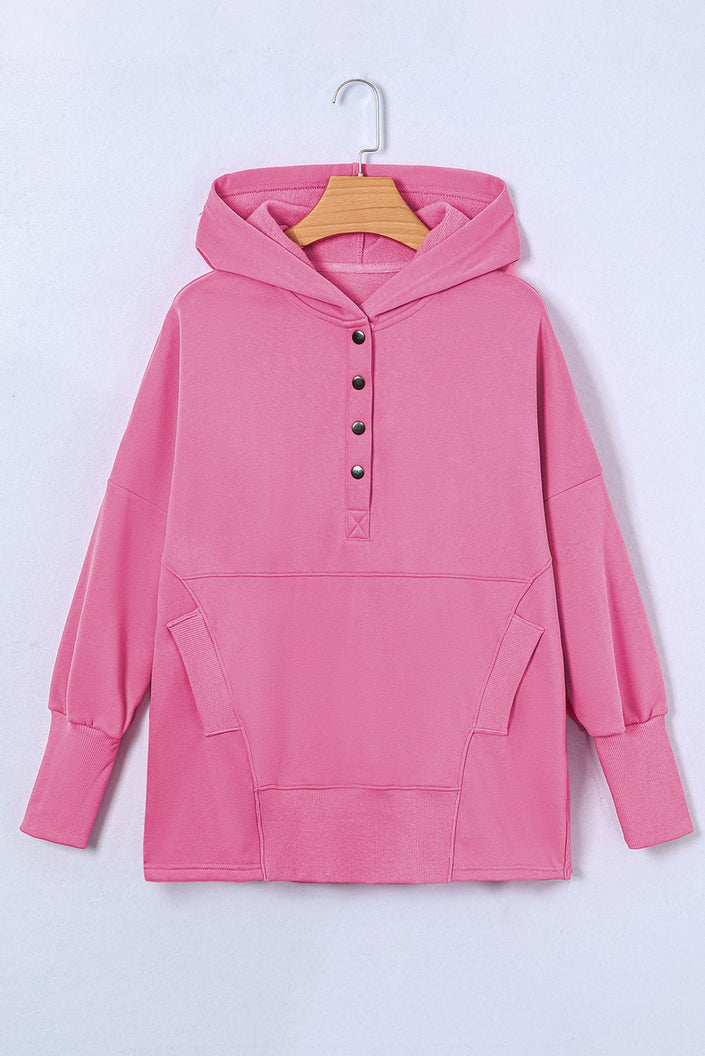 Quarter - Snap Dropped Shoulder Hoodie - Carbone's Marketplace