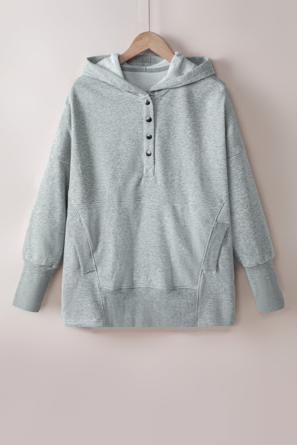 Quarter - Snap Dropped Shoulder Hoodie - Carbone's Marketplace