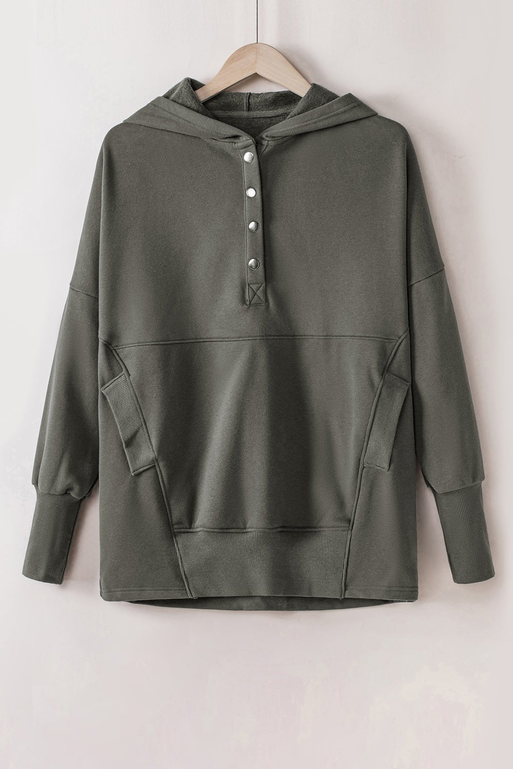 Quarter - Snap Dropped Shoulder Hoodie - Carbone's Marketplace