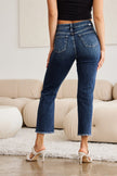 RFM Crop Dylan Full Size Tummy Control Distressed High Waist Raw Hem Jeans - Carbone's Marketplace