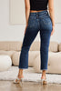 RFM Crop Dylan Full Size Tummy Control Distressed High Waist Raw Hem Jeans - Carbone's Marketplace