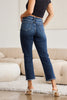 RFM Crop Dylan Full Size Tummy Control Distressed High Waist Raw Hem Jeans - Carbone's Marketplace