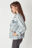 RISEN Distressed Button Up Jacket - Carbone's Marketplace