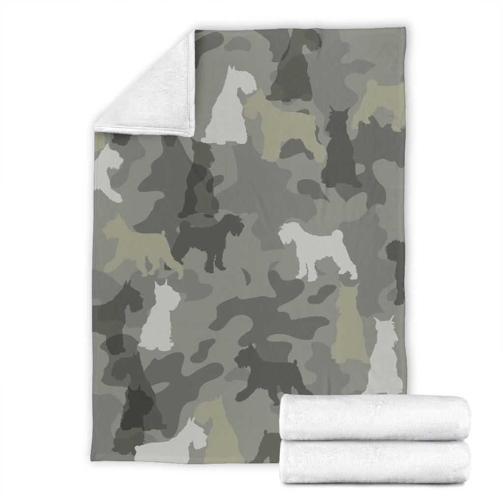 Schnauzer Camo Blanket - Carbone's Marketplace