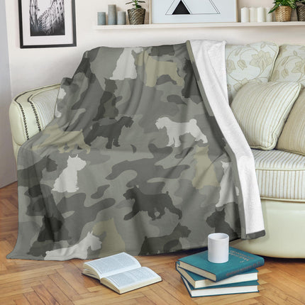 Schnauzer Camo Blanket - Carbone's Marketplace