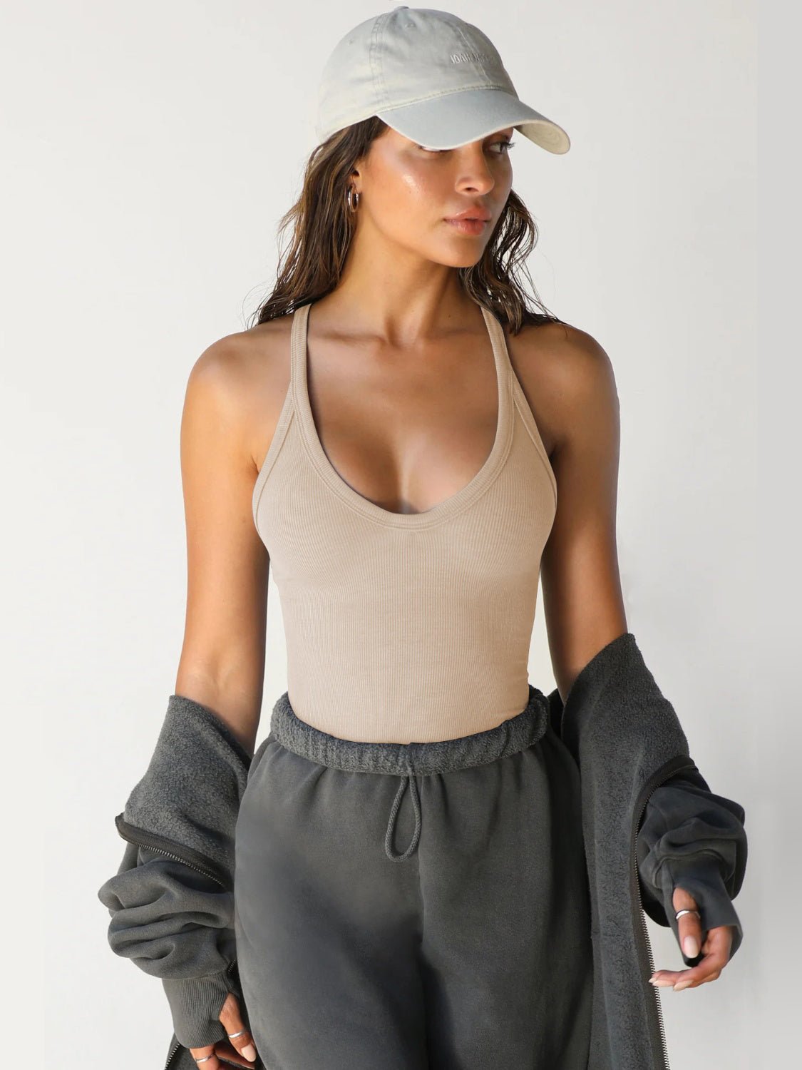 Scoop Neck Wide Strap Tank - Carbone's Marketplace