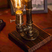 Shadow Steampunk Handmade Vintage Adjustable Pipe Lamp - Carbone's Marketplace