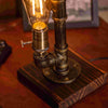 Shadow Steampunk Handmade Vintage Adjustable Pipe Lamp - Carbone's Marketplace