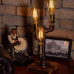 Shadow Steampunk Handmade Vintage Adjustable Pipe Lamp - Carbone's Marketplace