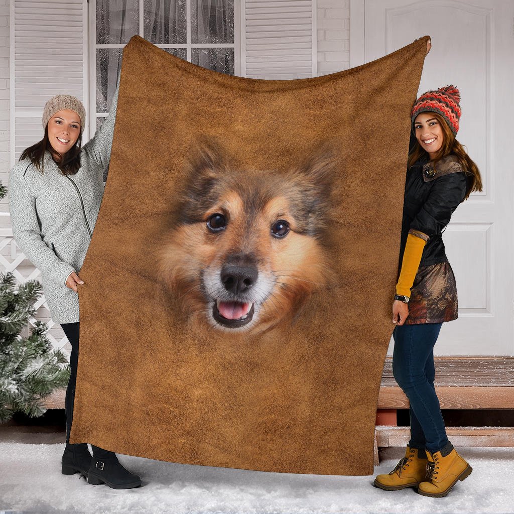 Shetland Sheepdog Face Hair Blanket - Carbone's Marketplace