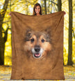 Shetland Sheepdog Face Hair Blanket - Carbone's Marketplace