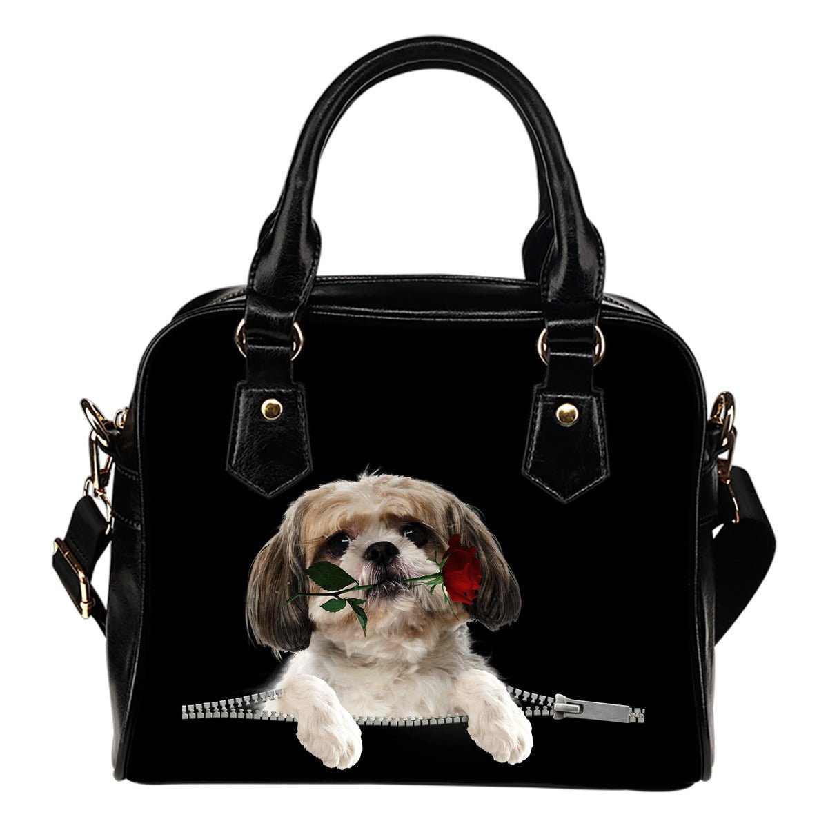 Shih Tzu Rose Zipper - Carbone's Marketplace