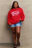 Simply Love Full Size IN MY LOVER ERA Round Neck Sweatshirt - Carbone's Marketplace