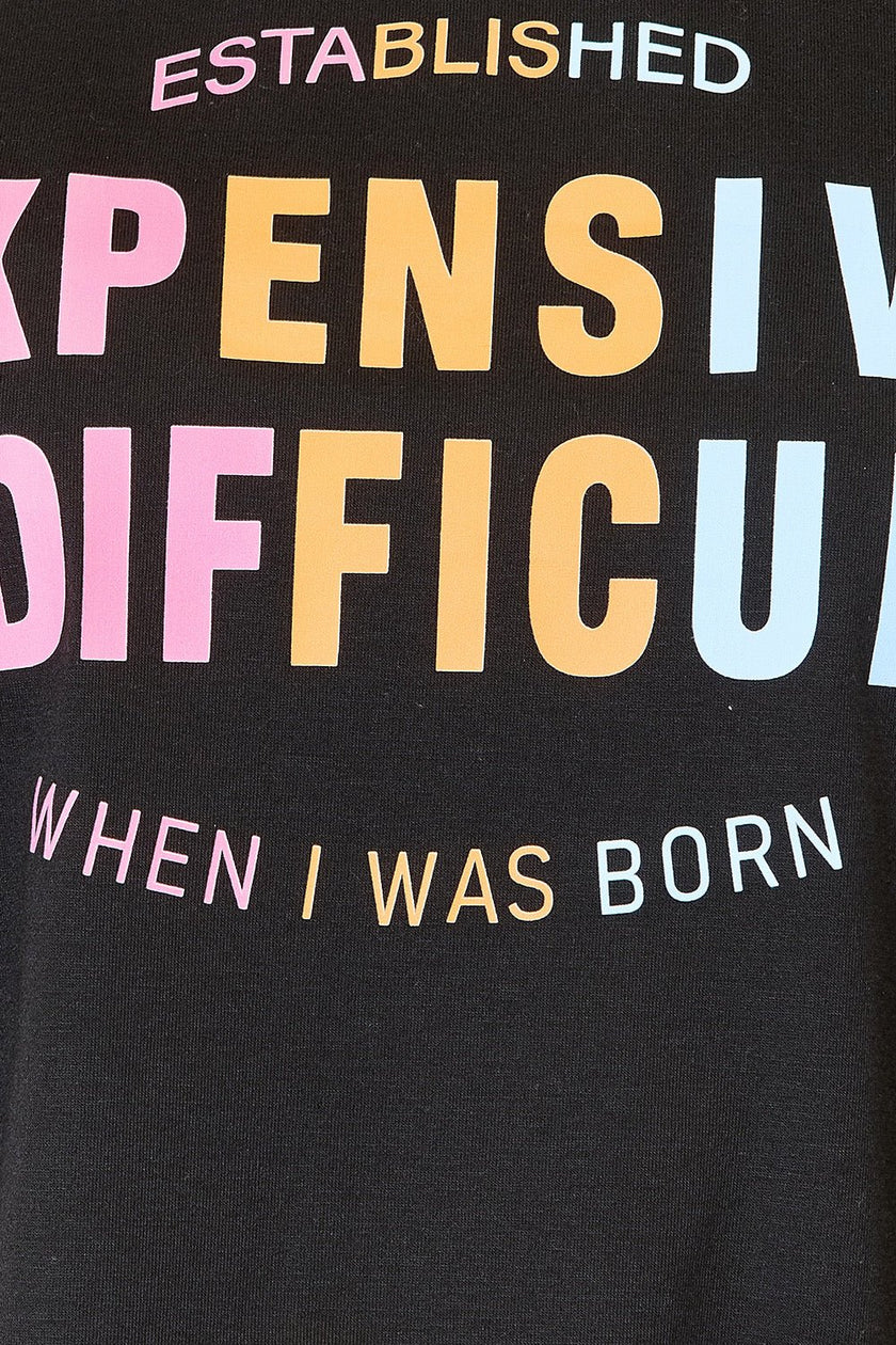 Simply Love Slogan Graphic Cuffed Sleeve T-Shirt - Carbone's Marketplace