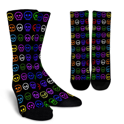 Skull Madness (Colorful) Crew Socks - Carbone's Marketplace