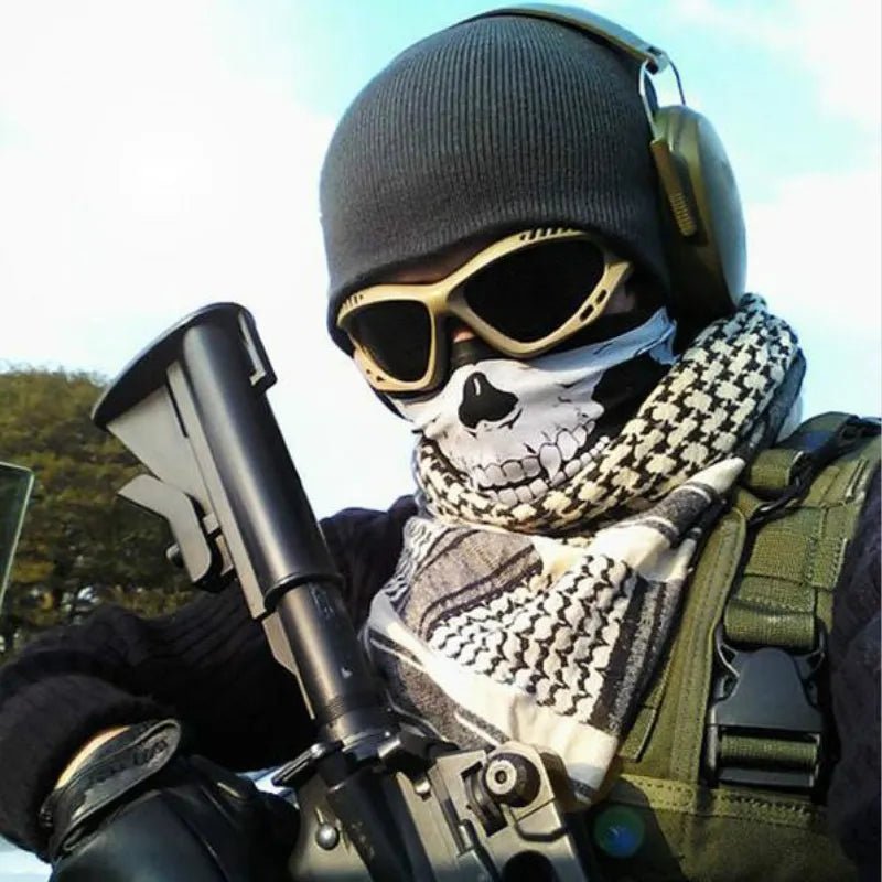 Skull Masks Grimace Men And Women Cool Black Long Masks Outdoor Games Play Motorcycle Bicycle Protective Bike Balaclavas Scarf - Carbone's Marketplace