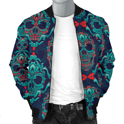 Skull Men's Bomber Jacket - Carbone's Marketplace