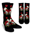 Skulls and Roses Black Crew Socks - Carbone's Marketplace