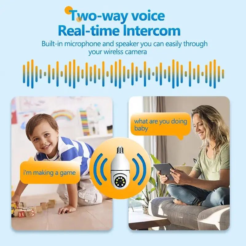 Smart 5G Surveillance Bulb: Full - Color Night Vision - Carbone's Marketplace