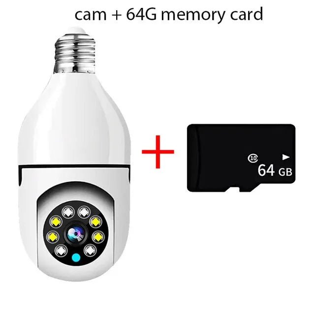 Smart 5G Surveillance Bulb: Full - Color Night Vision - Carbone's Marketplace