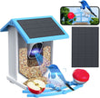 Smart Bird Feeder With Camera, Solar - Powered WiFi 4MP Live Camera, AI Identify Bird Species Auto Capture Garden Bird Watching & Motion Detection, Ideal Gift For Bird Lovers, Blue - Carbone's Marketplace