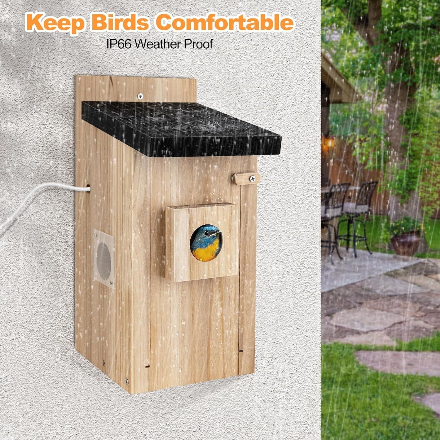 Smart Bird House with Camera,3MP Birdhouse Camera for Outdoors,Auto Capture Bird Videos & Motion Detection,Watch Bird Nesting & Hatching in Real Time,DIY Ideal Gift - Carbone's Marketplace