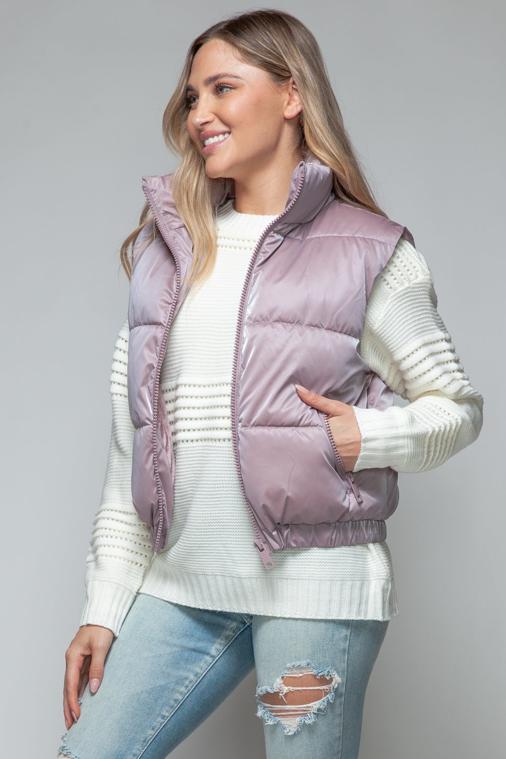 Snobbish Fine Fur Lining Quilted Vest - Carbone's Marketplace