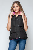 Snobbish Snap and Zip Closure Hooded Vest - Carbone's Marketplace