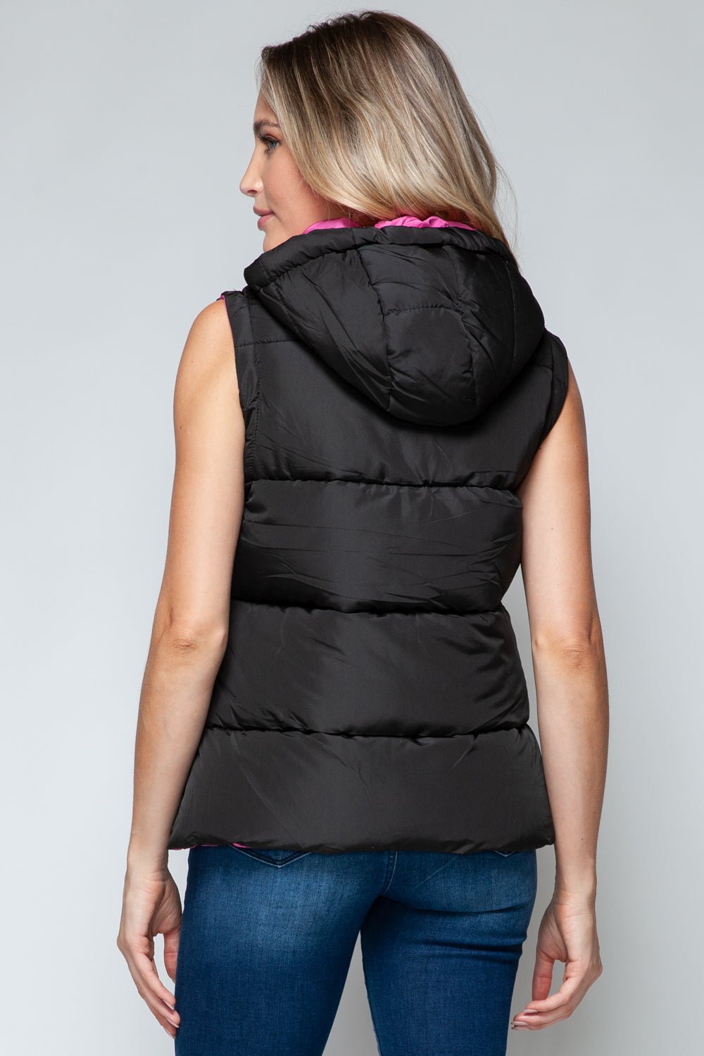 Snobbish Snap and Zip Closure Hooded Vest - Carbone's Marketplace