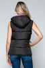 Snobbish Snap and Zip Closure Hooded Vest - Carbone's Marketplace