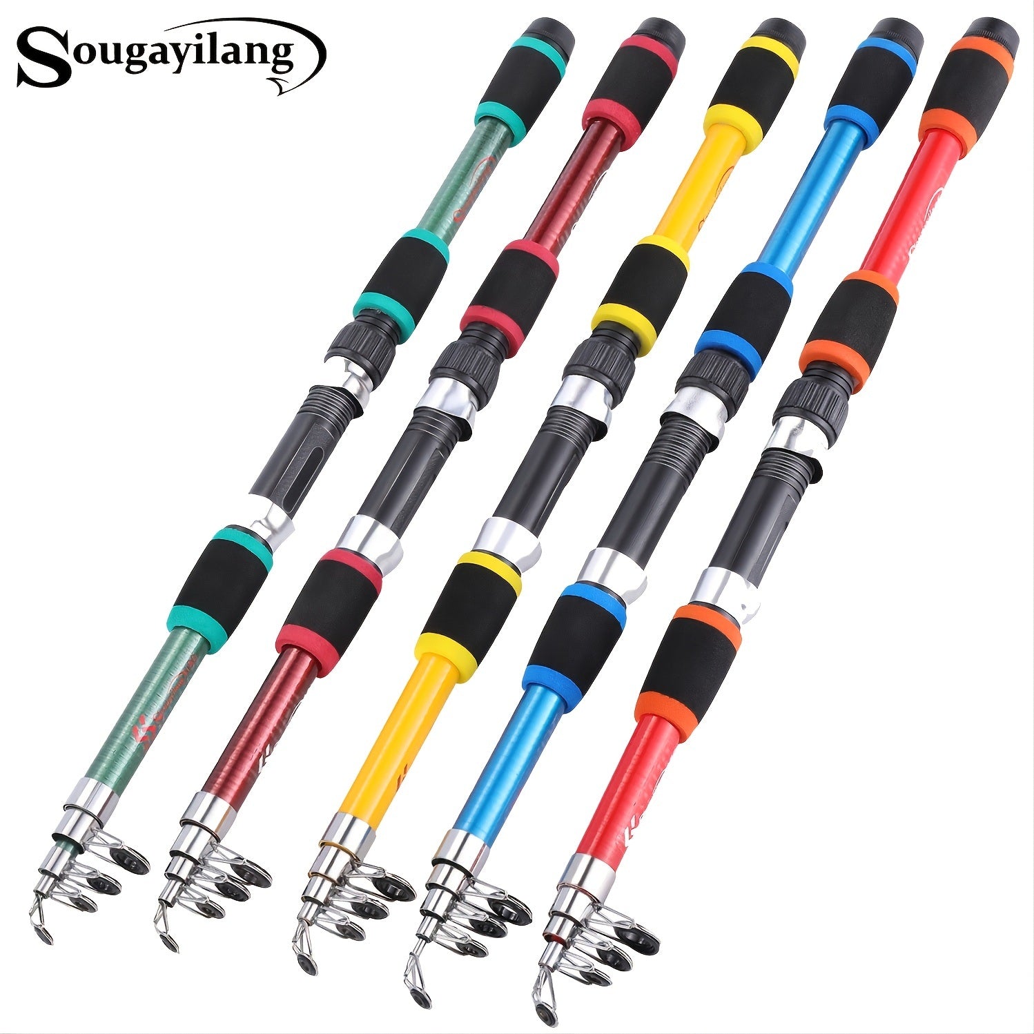 Sougayilang Travel Telescopic Fishing Rod Glass Fiber Fishing Pole - Carbone's Marketplace