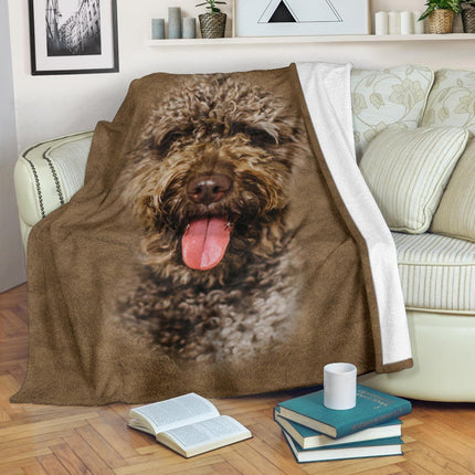 Spanish Water Dog Face Hair Blanket - Carbone's Marketplace