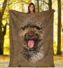 Spanish Water Dog Face Hair Blanket - Carbone's Marketplace