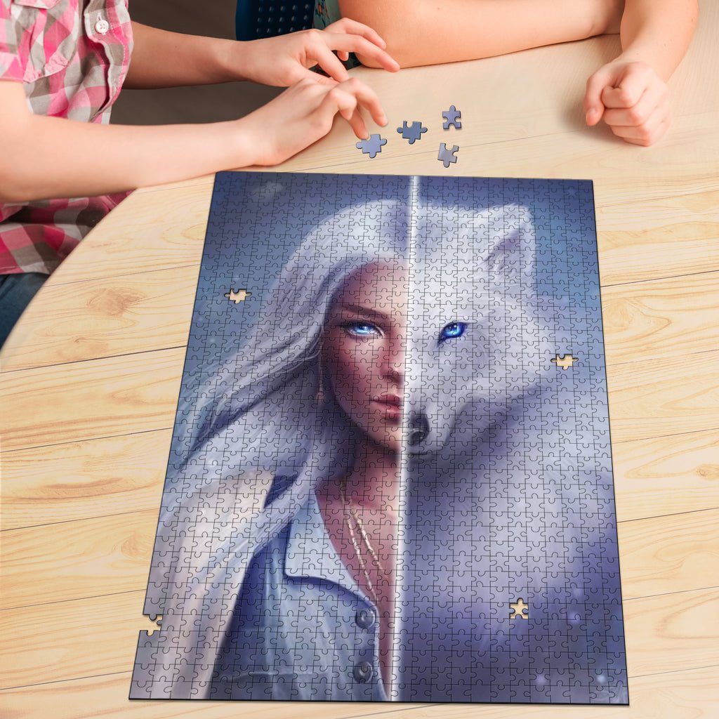 Spirit Animal White Wolf Jigsaw Puzzle - Carbone's Marketplace