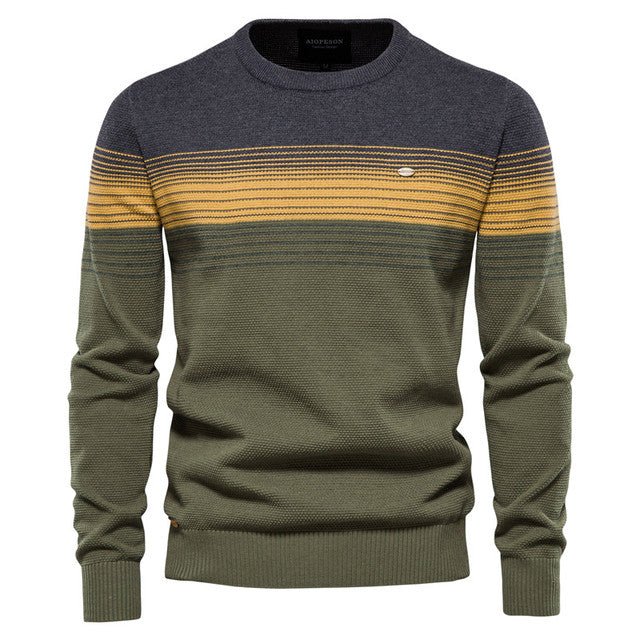 Spliced Cotton Men's Sweater - Carbone's Marketplace