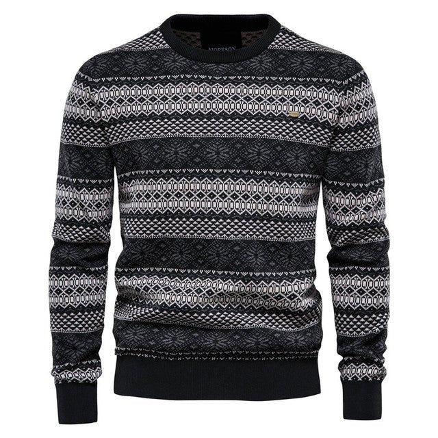 Spliced Cotton Men's Sweater - Carbone's Marketplace