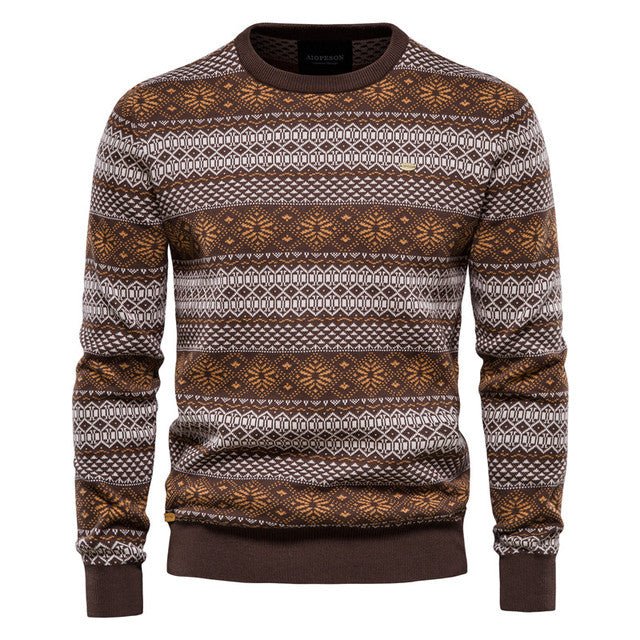 Spliced Cotton Men's Sweater - Carbone's Marketplace