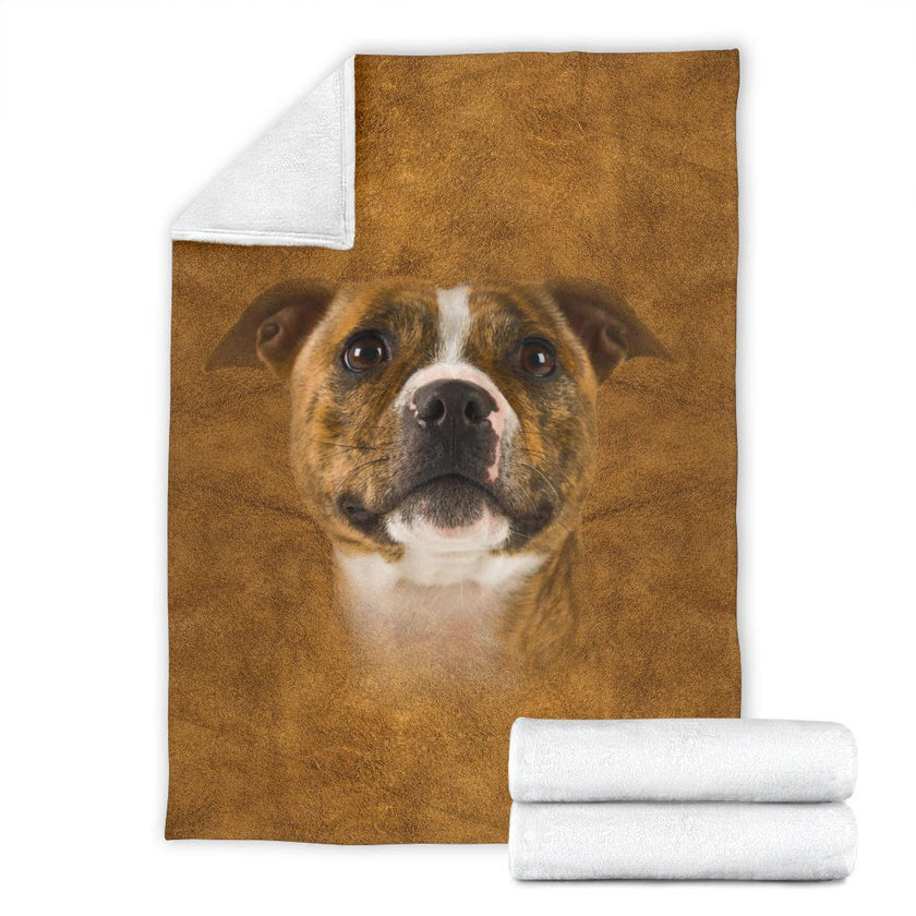 Staffordshire Bull Terrier Face Hair Blanket - Carbone's Marketplace