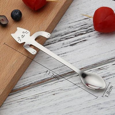 Stainless Steel Cat Teaspoons - Carbone's Marketplace