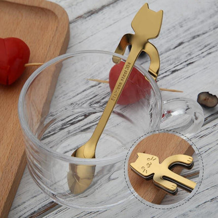 Stainless Steel Cat Teaspoons - Carbone's Marketplace