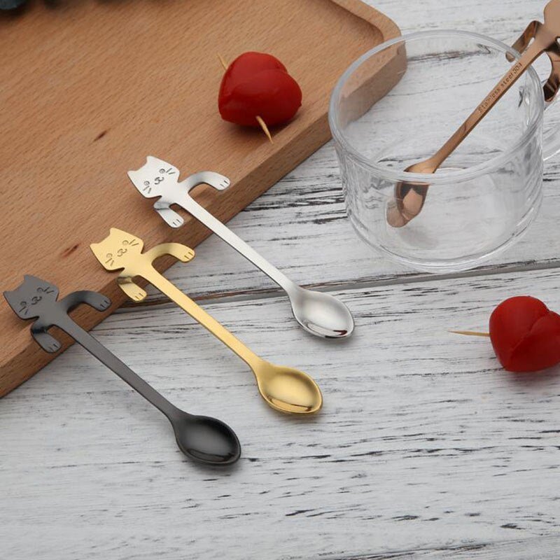 Stainless Steel Cat Teaspoons - Carbone's Marketplace