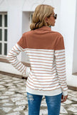 Striped Contrast Turtleneck Sweater - Carbone's Marketplace