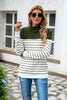 Striped Contrast Turtleneck Sweater - Carbone's Marketplace