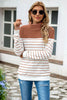 Striped Contrast Turtleneck Sweater - Carbone's Marketplace