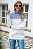 Striped Contrast Turtleneck Sweater - Carbone's Marketplace