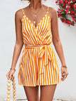 Striped Tie Waist Spaghetti Strap Romper | Trendy, Chic and Stylish | Summer Wear - Carbone's Marketplace