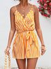 Striped Tie Waist Spaghetti Strap Romper | Trendy, Chic and Stylish | Summer Wear - Carbone's Marketplace