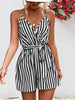 Striped Tie Waist Spaghetti Strap Romper | Trendy, Chic and Stylish | Summer Wear - Carbone's Marketplace