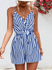 Striped Tie Waist Spaghetti Strap Romper | Trendy, Chic and Stylish | Summer Wear - Carbone's Marketplace