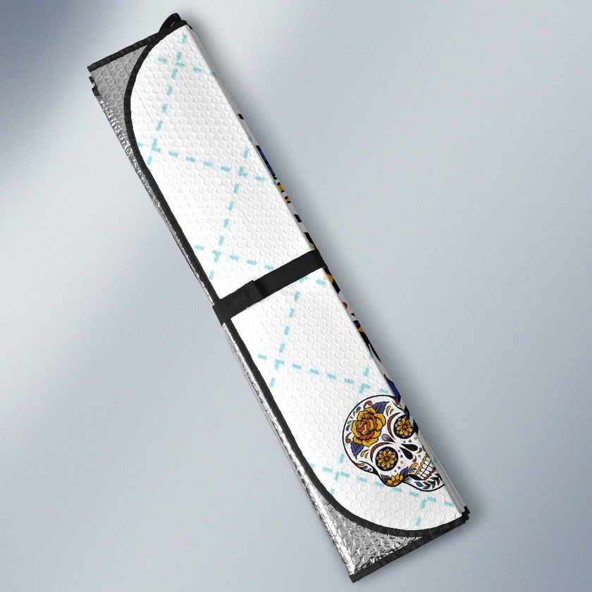 Sugar Skull Car Sun Shade - Carbone's Marketplace